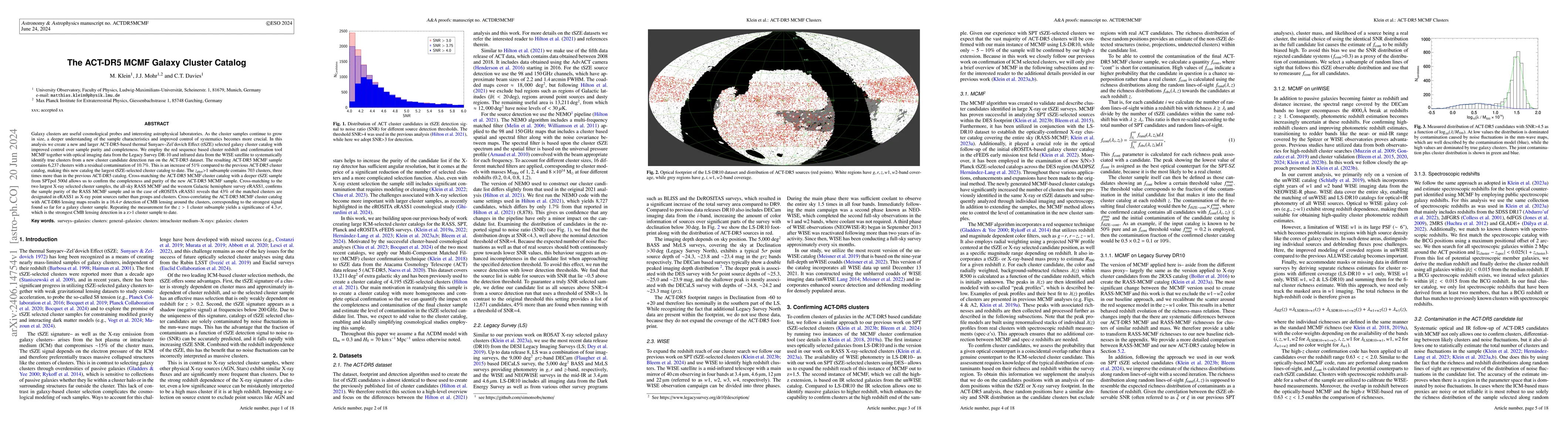 Thumbnail for The ACT-DR5 MCMF Galaxy Cluster Catalog