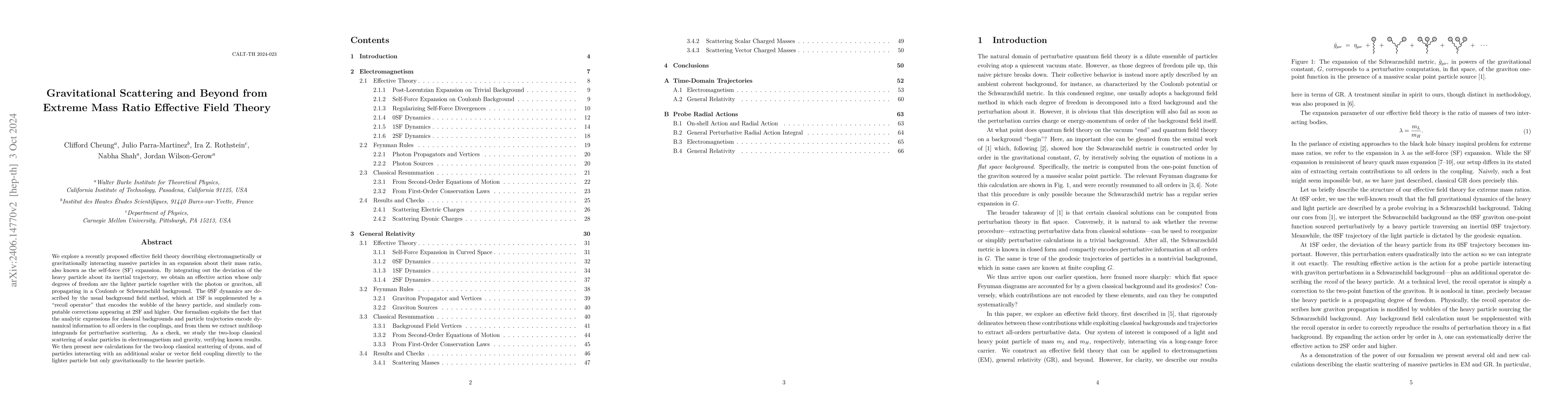 Thumbnail for Gravitational Scattering and Beyond from Extreme Mass Ratio Effective
  Field Theory