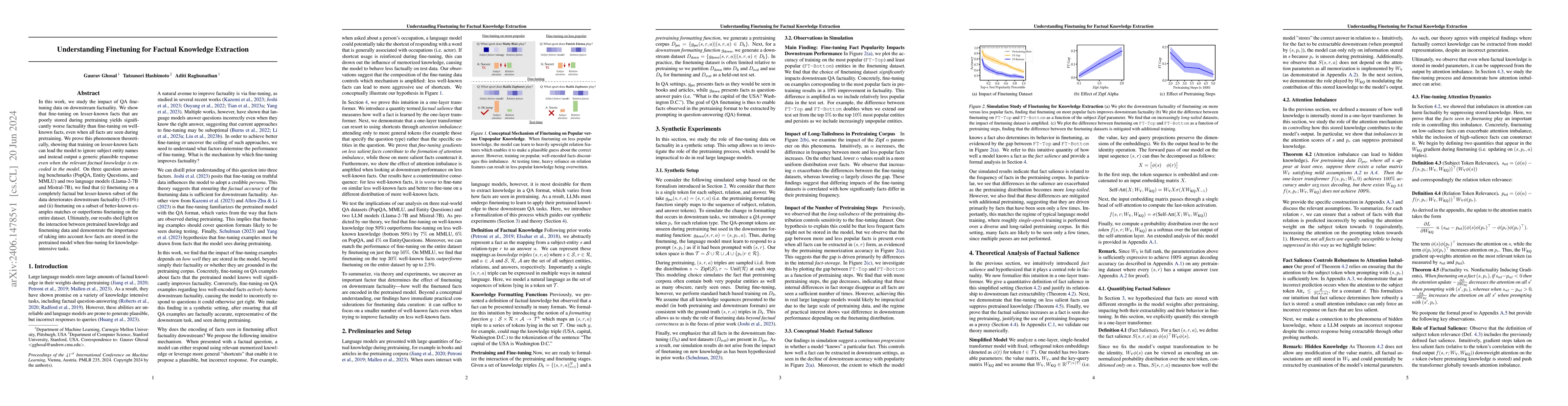 Thumbnail for Understanding Finetuning for Factual Knowledge Extraction
