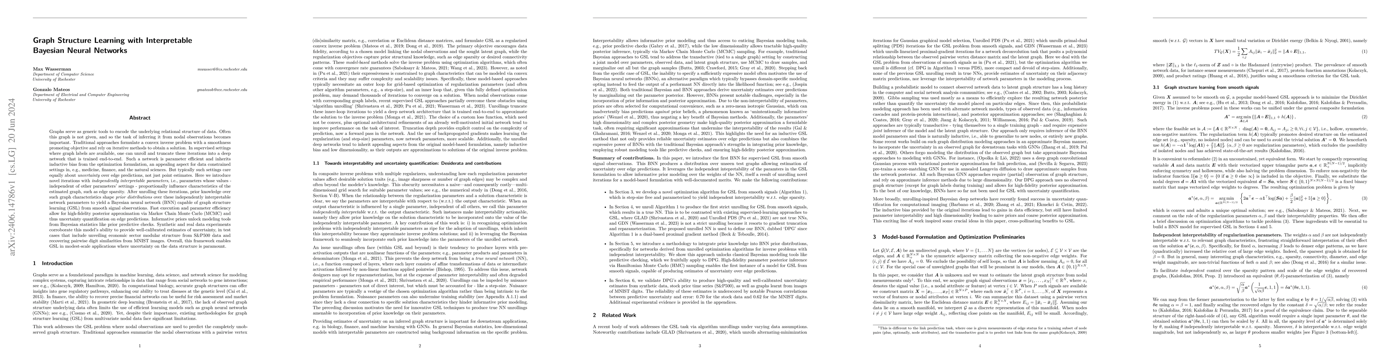 Thumbnail for Graph Structure Learning with Interpretable Bayesian Neural Networks