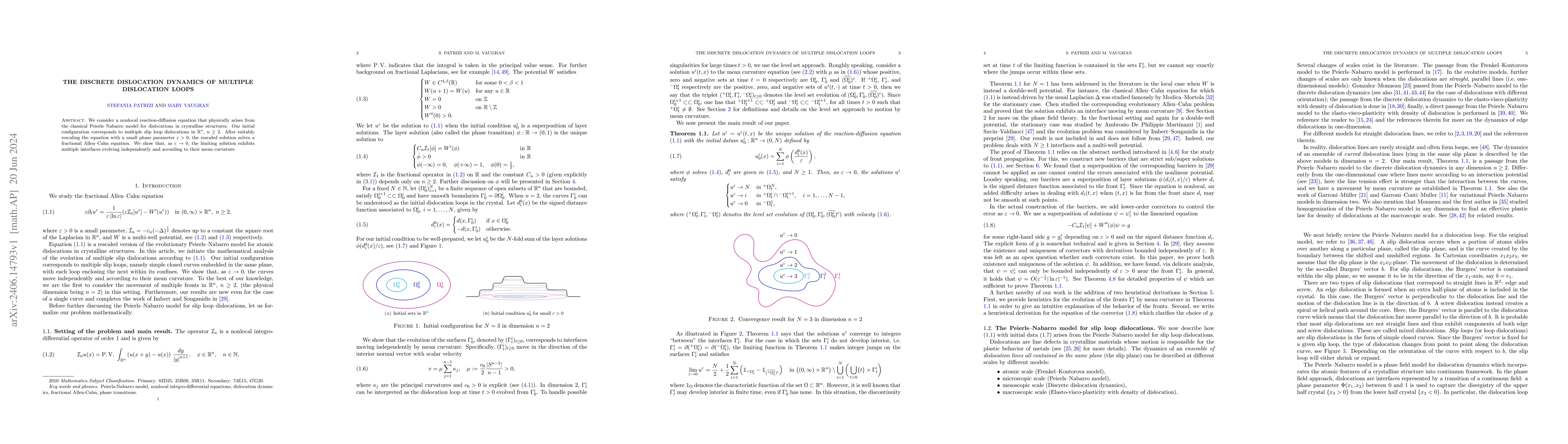 Thumbnail for The discrete dislocation dynamics of multiple dislocation loops