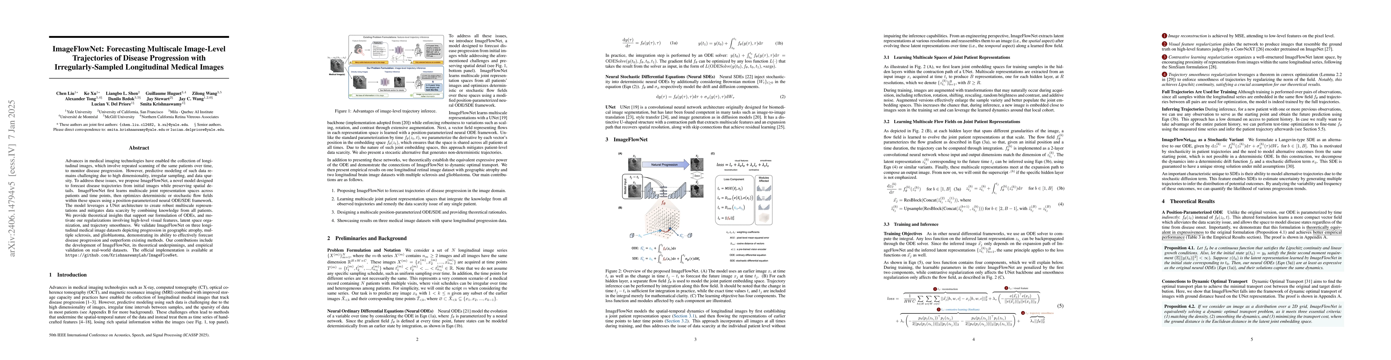 Thumbnail for ImageFlowNet: Forecasting Multiscale Trajectories of Disease Progression
  with Irregularly-Sampled Longitudinal Medical Images