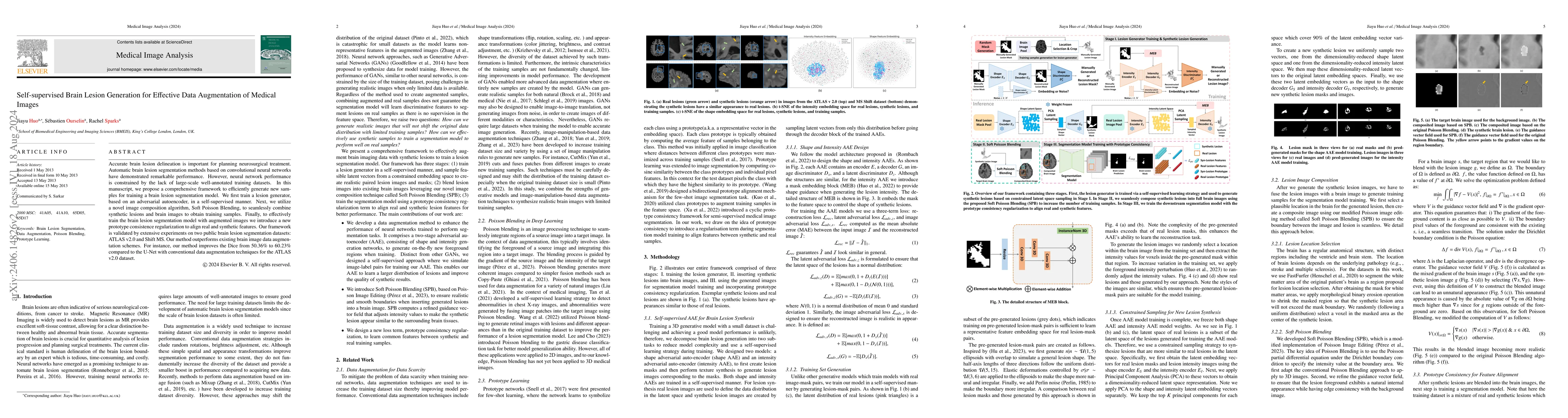 Thumbnail for Self-supervised Brain Lesion Generation for Effective Data Augmentation
  of Medical Images