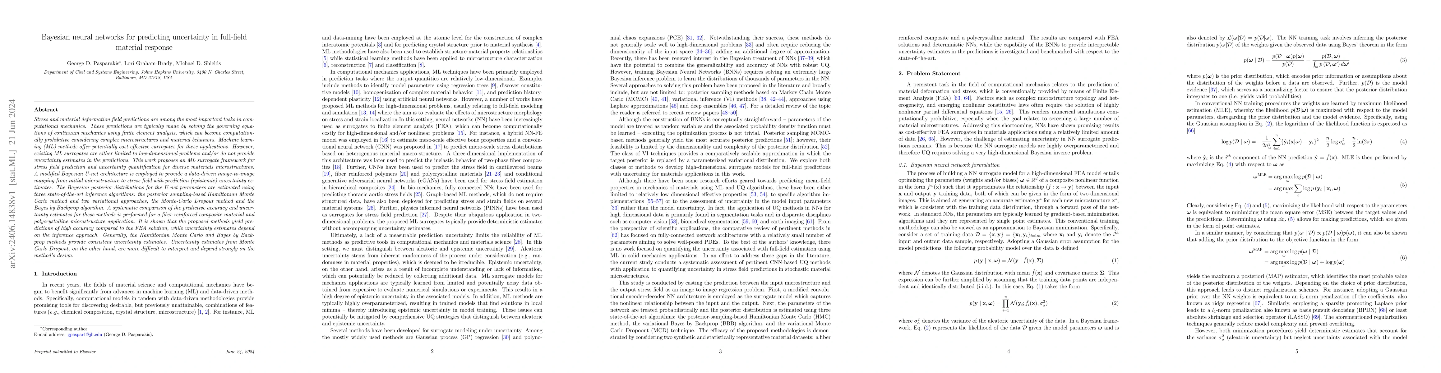 Thumbnail for Bayesian neural networks for predicting uncertainty in full-field
  material response