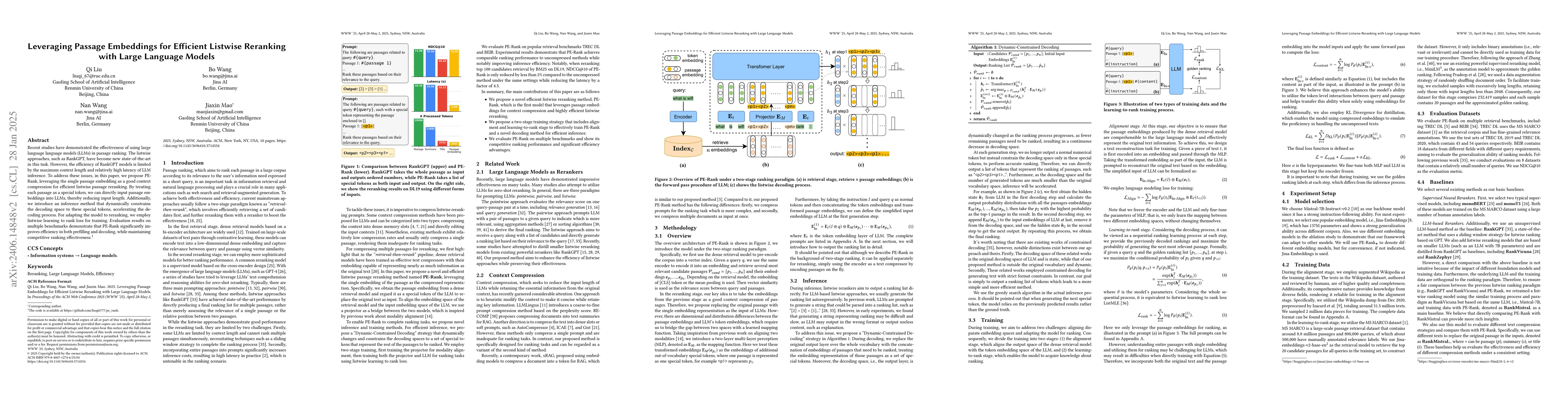 Thumbnail for Leveraging Passage Embeddings for Efficient Listwise Reranking with
  Large Language Models