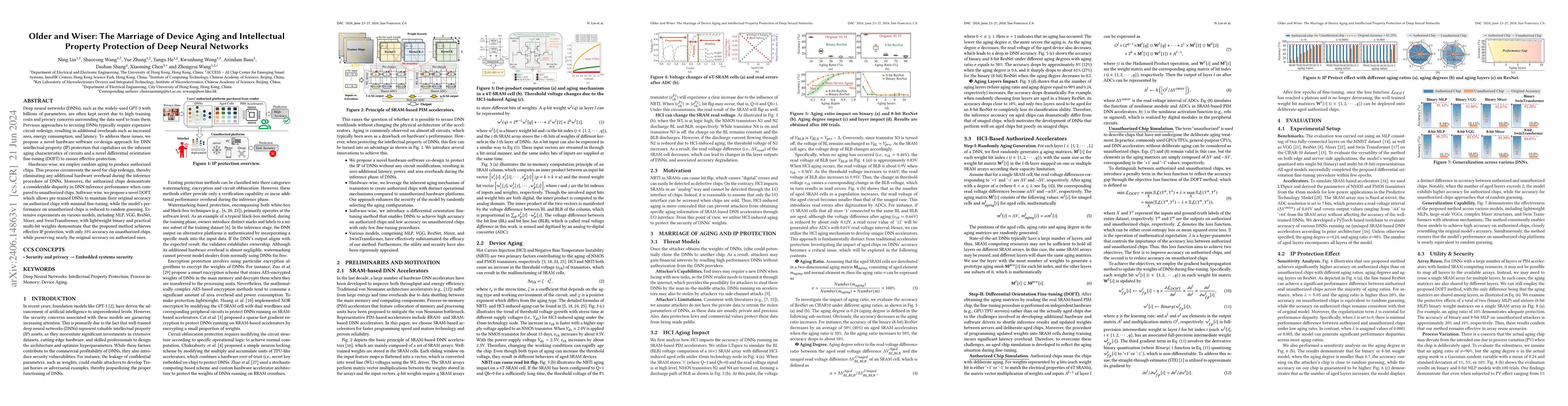 Thumbnail for Older and Wiser: The Marriage of Device Aging and Intellectual Property
  Protection of Deep Neural Networks