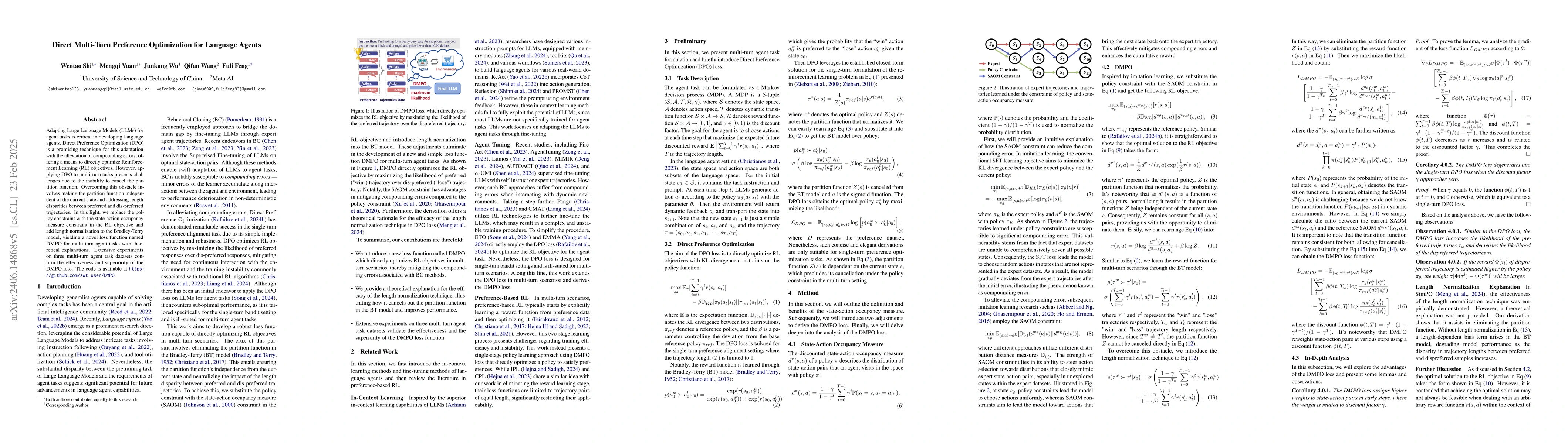 Thumbnail for Direct Multi-Turn Preference Optimization for Language Agents