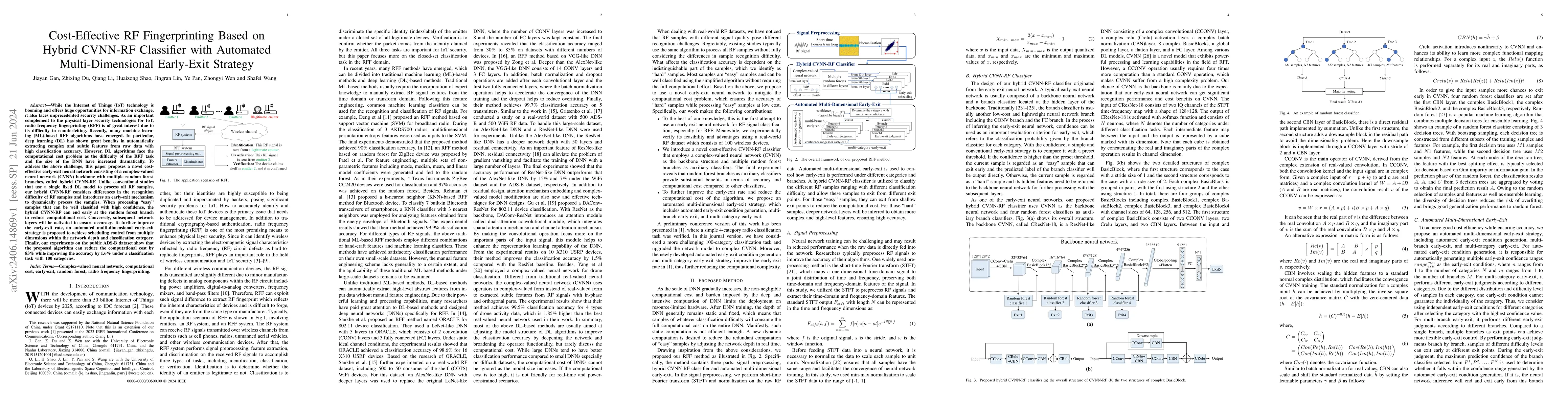Thumbnail for Cost-Effective RF Fingerprinting Based on Hybrid CVNN-RF Classifier with
  Automated Multi-Dimensional Early-Exit Strategy