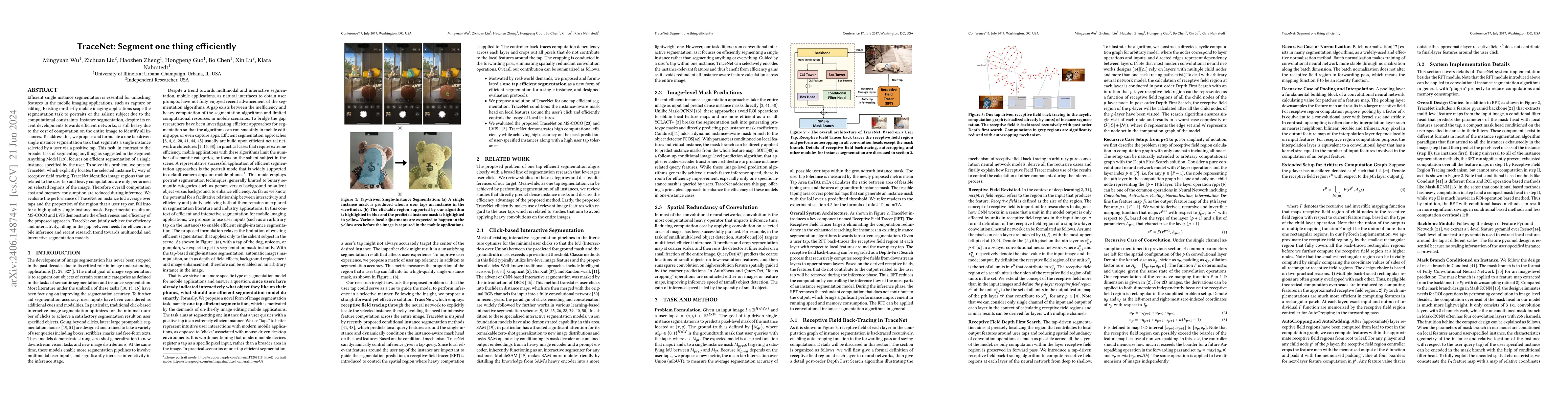 Thumbnail for TraceNet: Segment one thing efficiently
