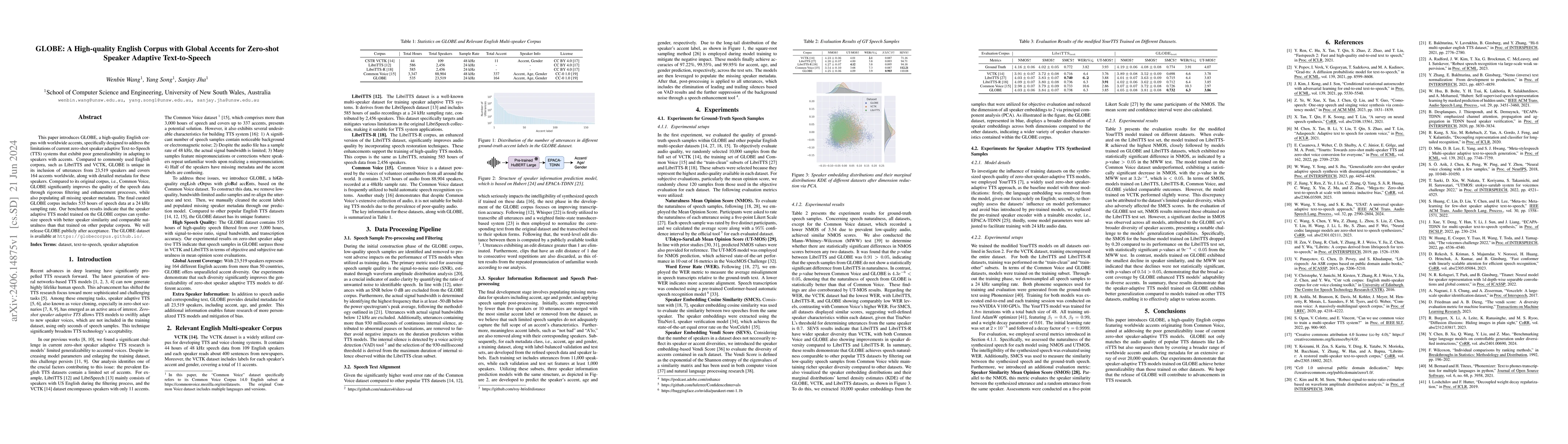 Thumbnail for GLOBE: A High-quality English Corpus with Global Accents for Zero-shot
  Speaker Adaptive Text-to-Speech