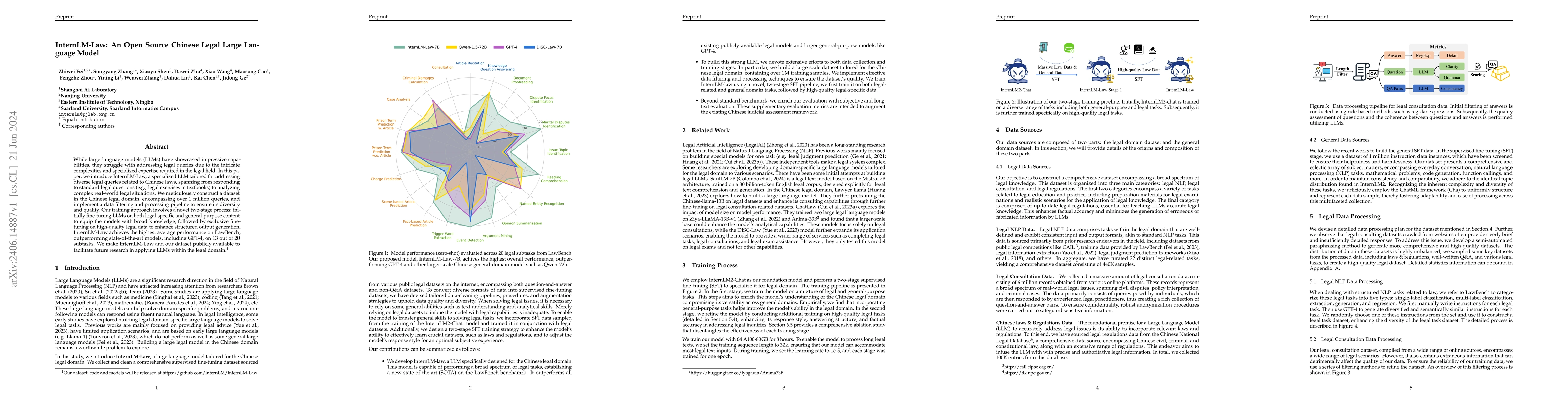 Thumbnail for InternLM-Law: An Open Source Chinese Legal Large Language Model