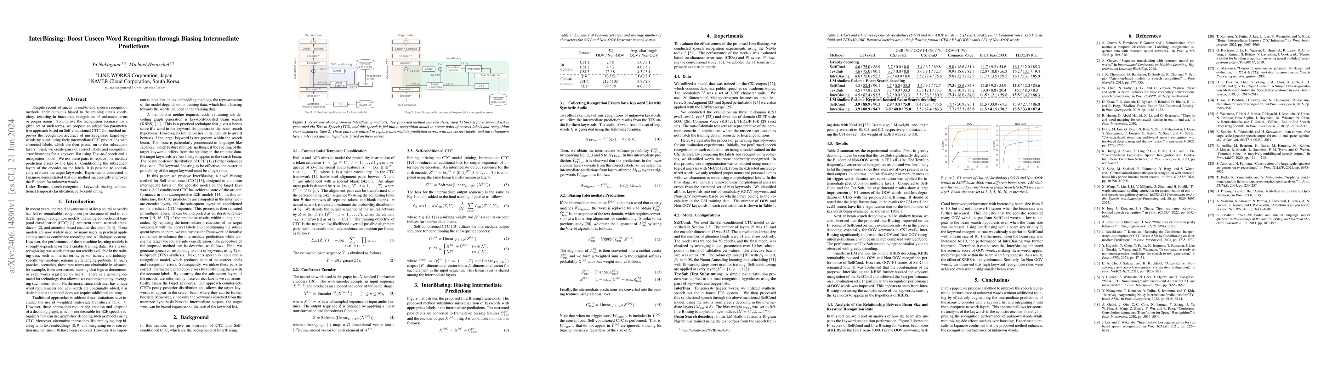 Thumbnail for InterBiasing: Boost Unseen Word Recognition through Biasing Intermediate
  Predictions