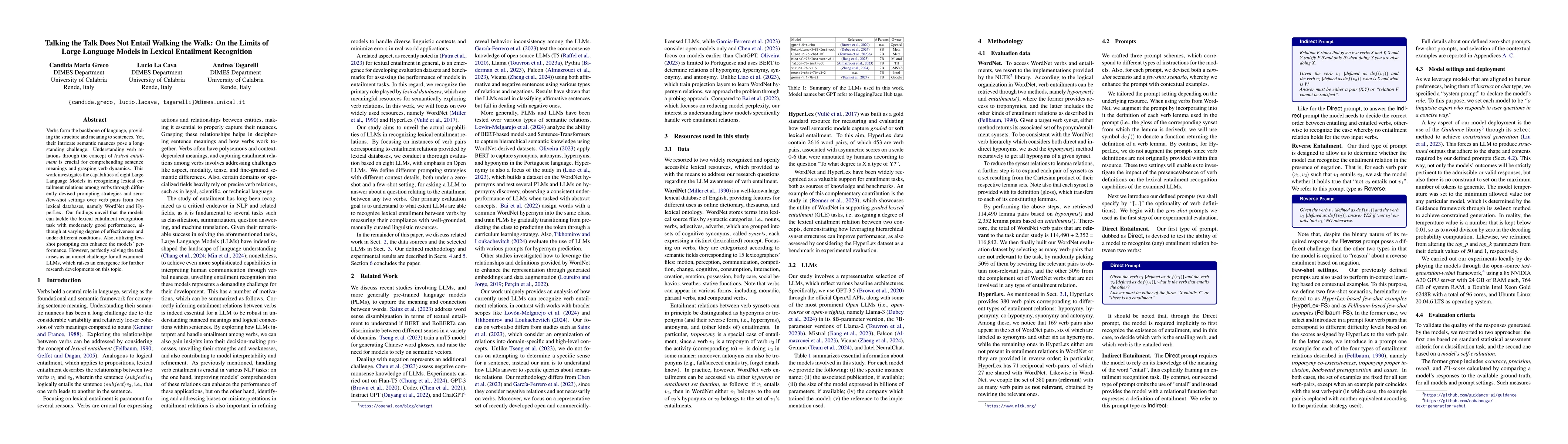 Thumbnail for Talking the Talk Does Not Entail Walking the Walk: On the Limits of
  Large Language Models in Lexical Entailment Recognition