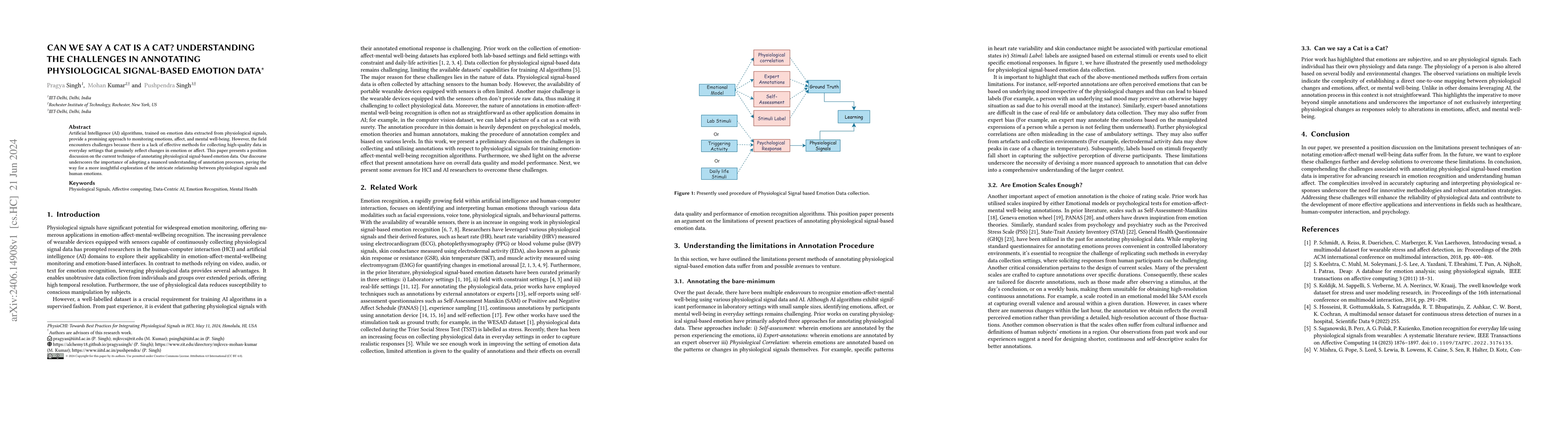 Thumbnail for Can we say a cat is a cat? Understanding the challenges in annotating
  physiological signal-based emotion data