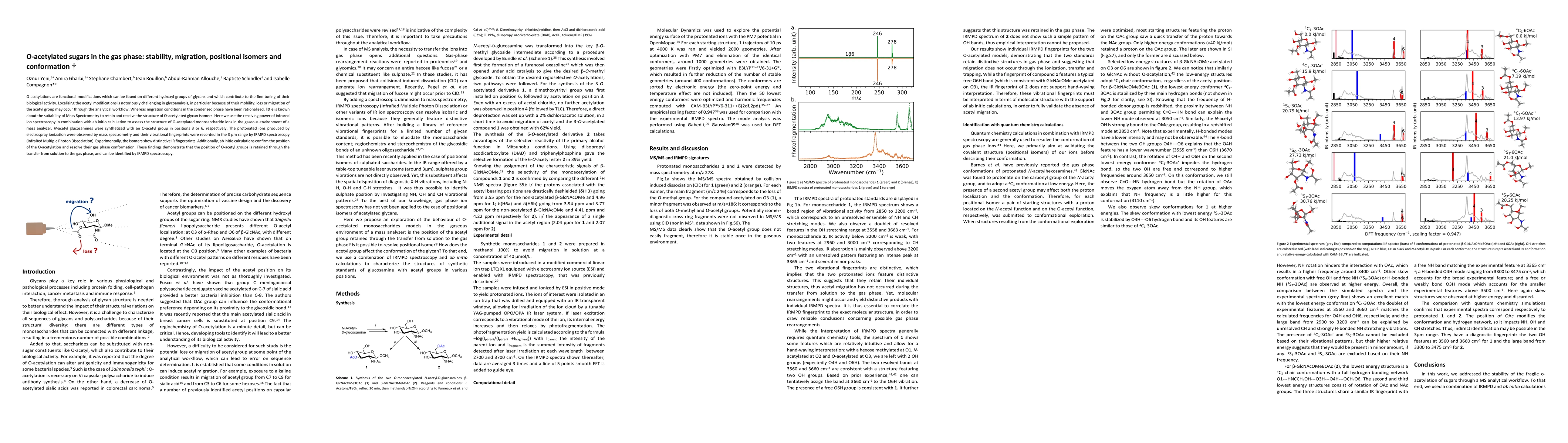 Thumbnail for O -Acetylated sugars in the gas phase: stability, migration, positional
  isomers and conformation