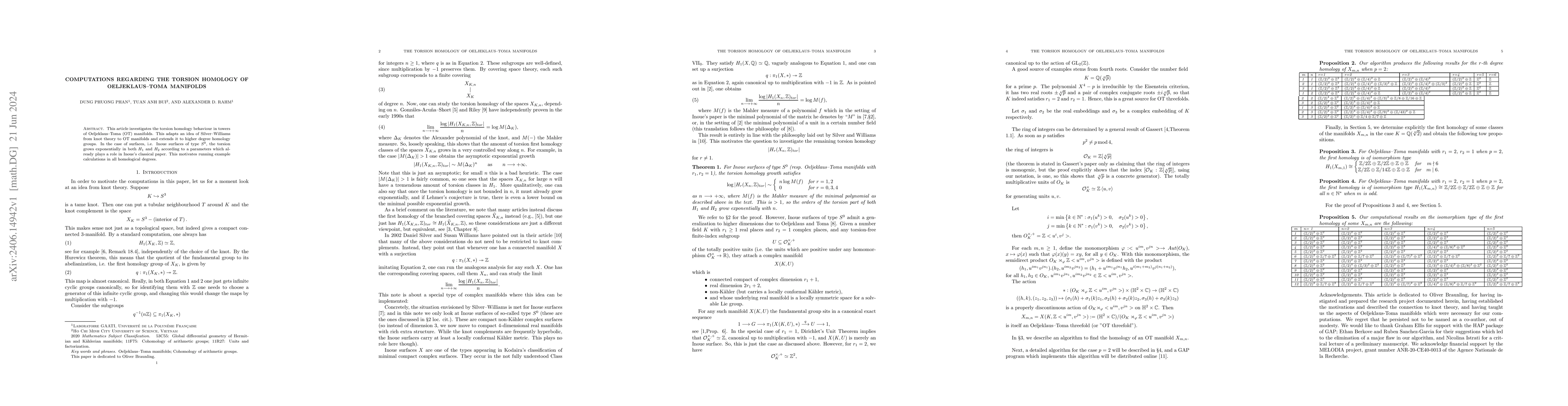 Thumbnail for Computations regarding the torsion homology of Oeljeklaus-Toma manifolds