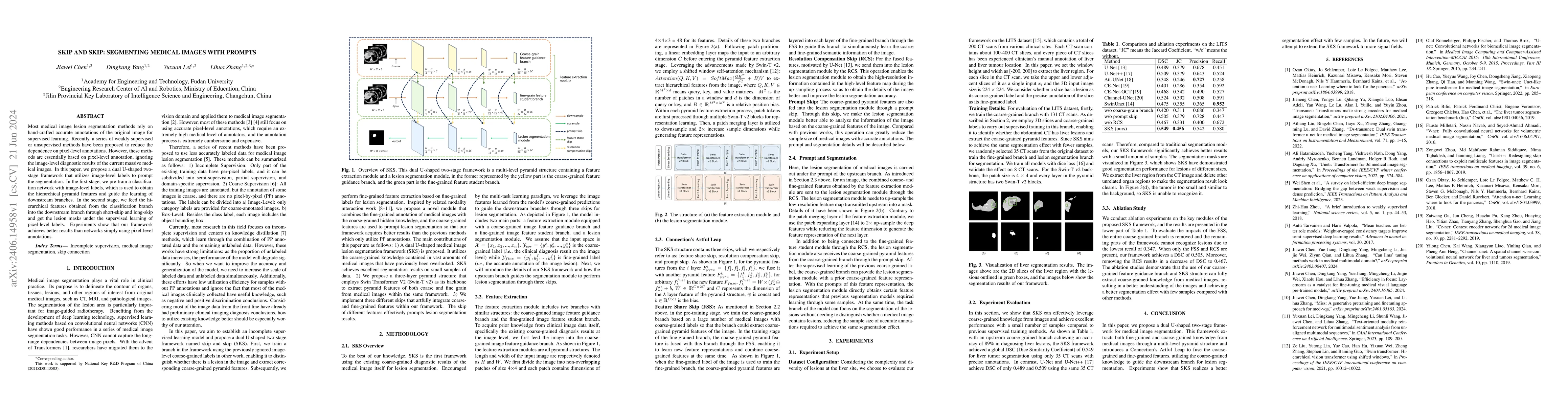 Thumbnail for Skip and Skip: Segmenting Medical Images with Prompts