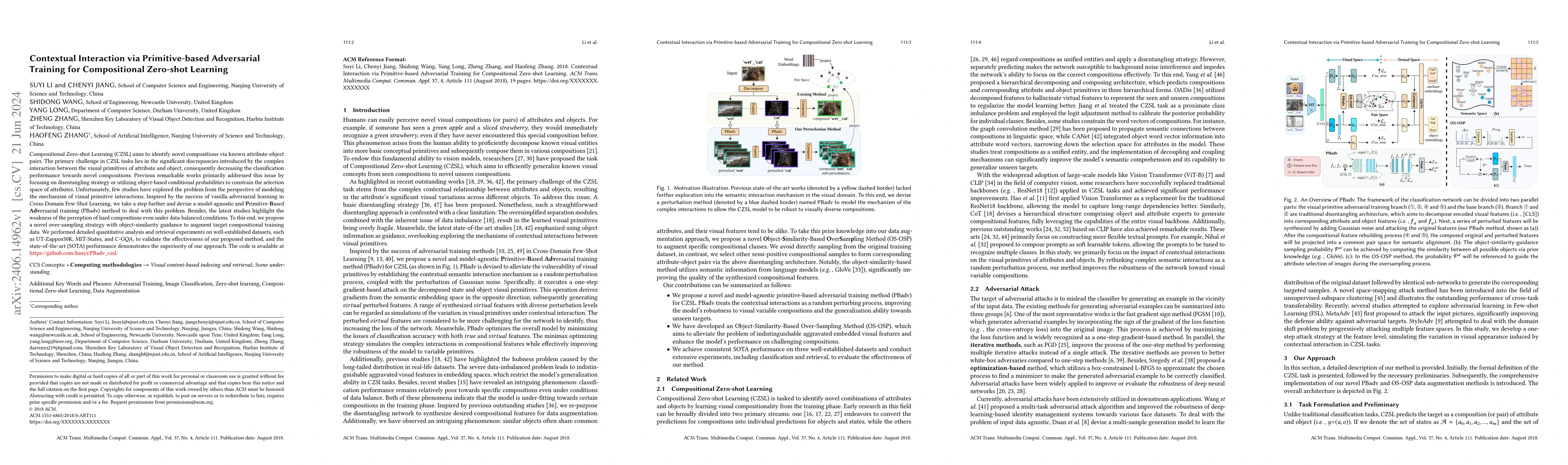 Thumbnail for Contextual Interaction via Primitive-based Adversarial Training For
  Compositional Zero-shot Learning
