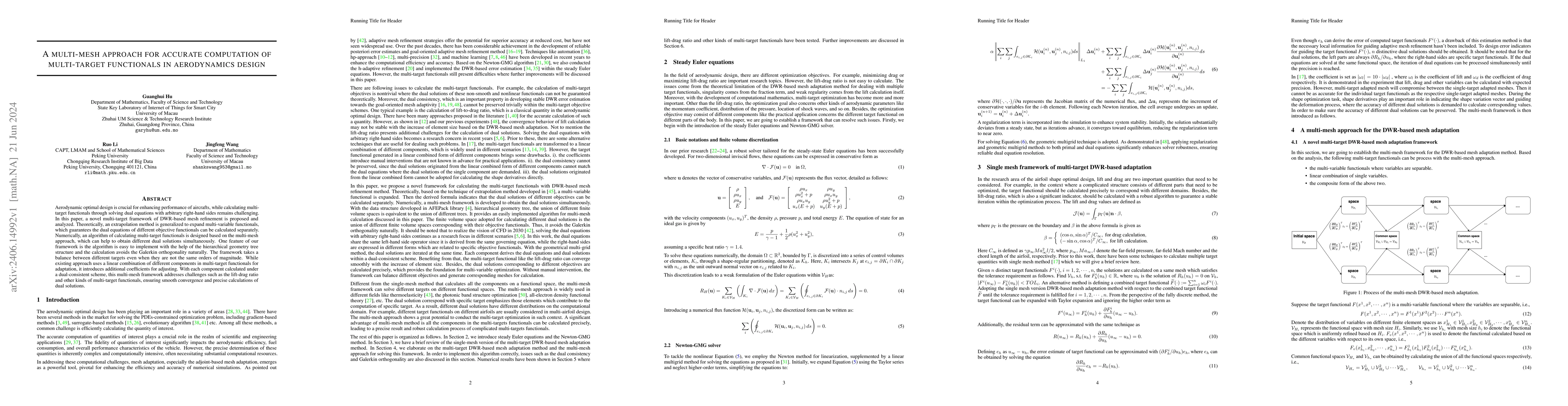 Thumbnail for A multi-mesh approach for accurate computation of multi-target
  functionals in aerodynamics design