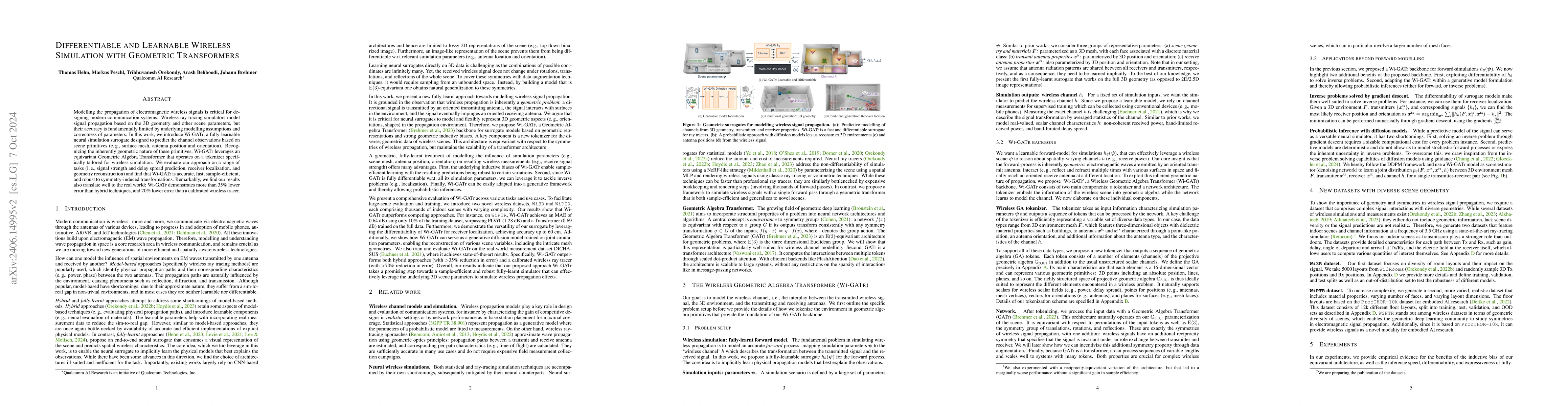 Thumbnail for Probabilistic and Differentiable Wireless Simulation with Geometric
  Transformers