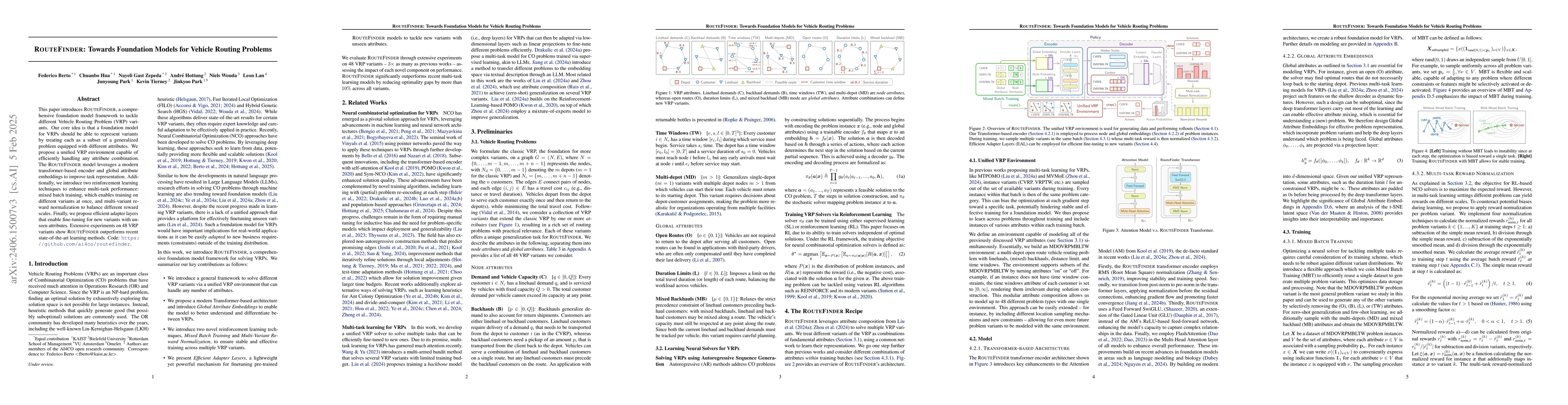 Thumbnail for RouteFinder: Towards Foundation Models for Vehicle Routing Problems