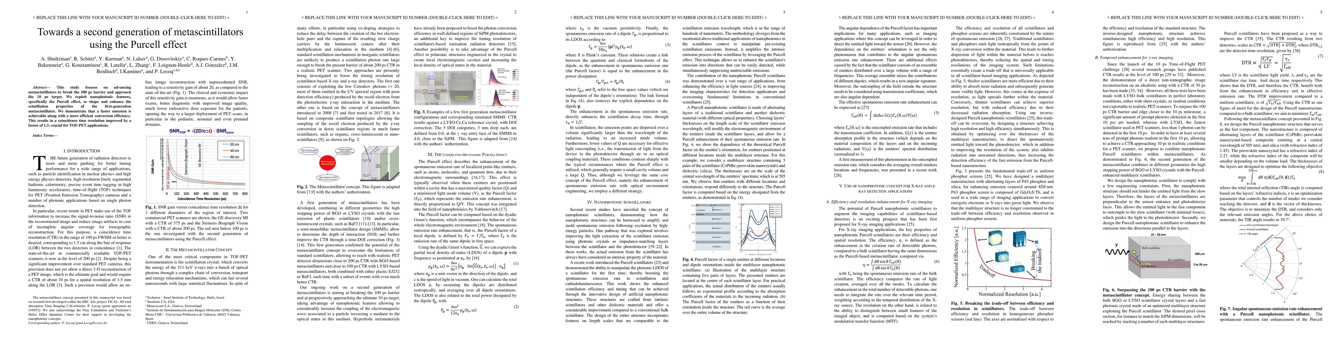 Thumbnail for Towards a second generation of metascintillators using the Purcell
  effect