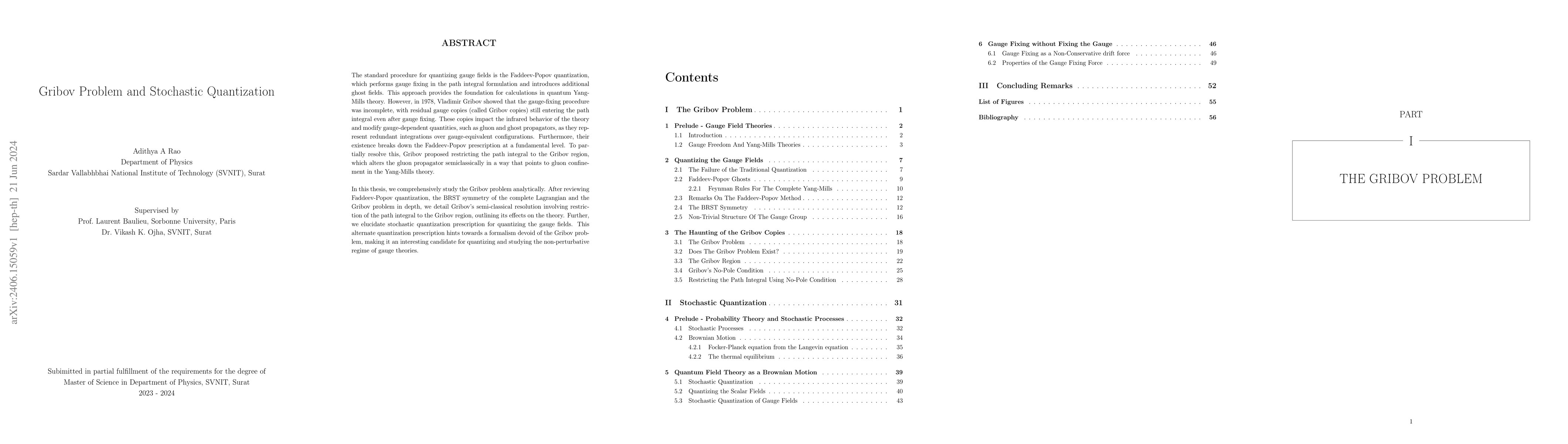 Thumbnail for Gribov Problem and Stochastic Quantization