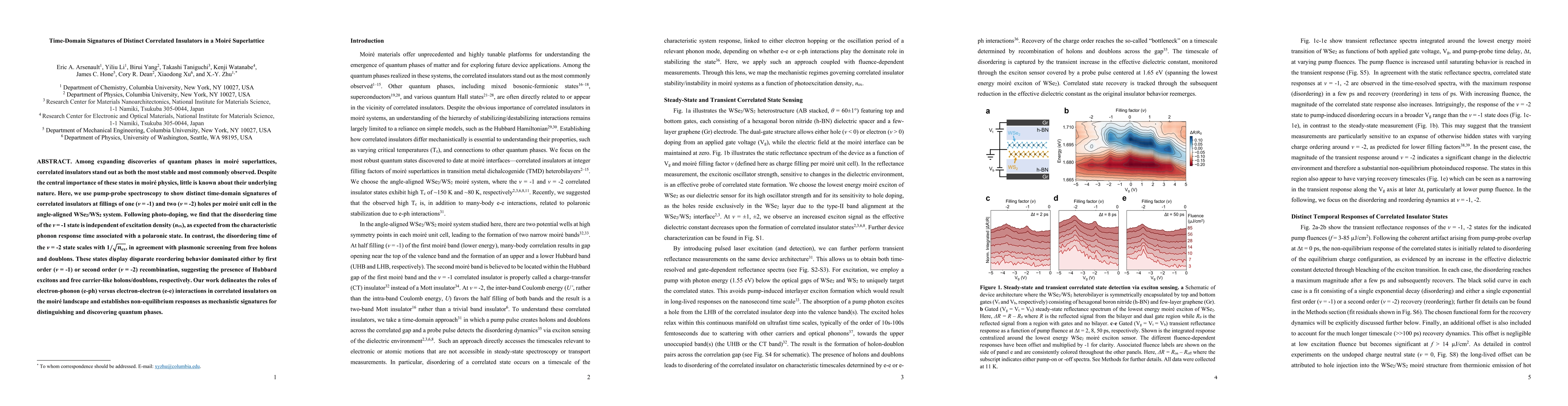 Thumbnail for Time-Domain Signatures of Distinct Correlated Insulators in a Moir\'e
  Superlattice