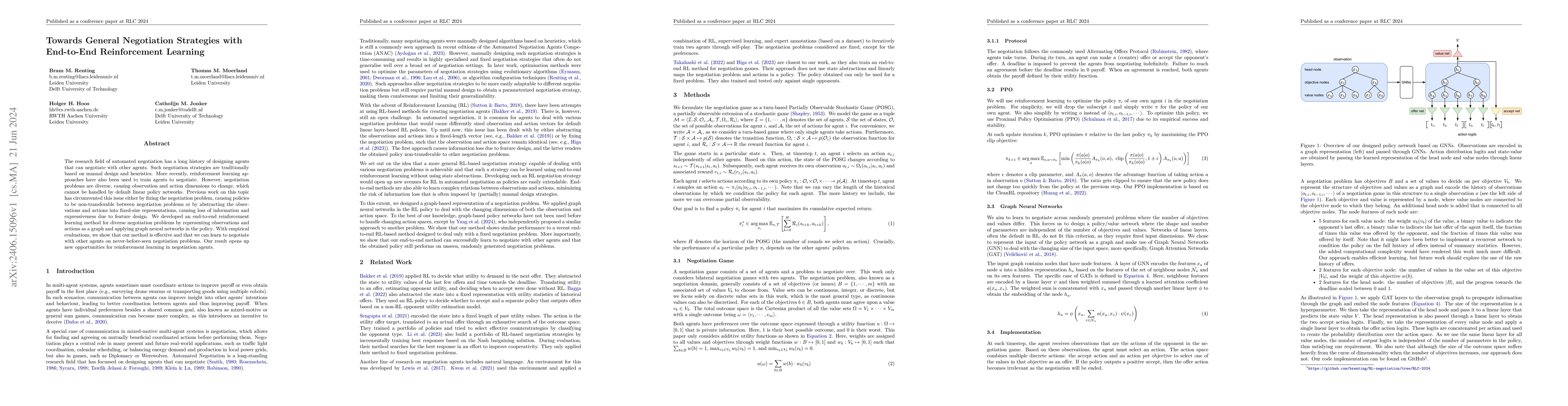 Thumbnail for Towards General Negotiation Strategies with End-to-End Reinforcement
  Learning