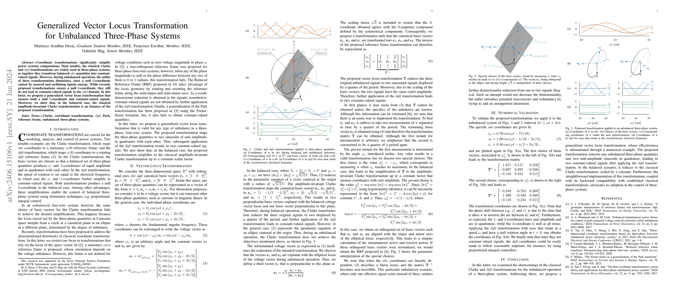 Thumbnail for Generalized Vector Locus Transformation for Unbalanced Three-Phase
  Systems