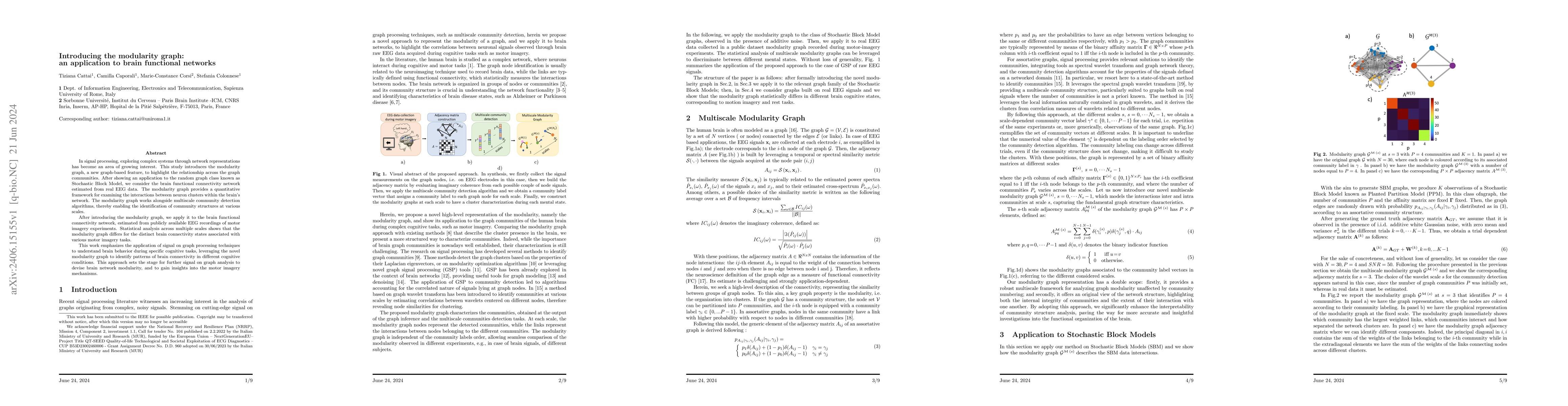 Thumbnail for Introducing the modularity graph: an application to brain functional
  networks