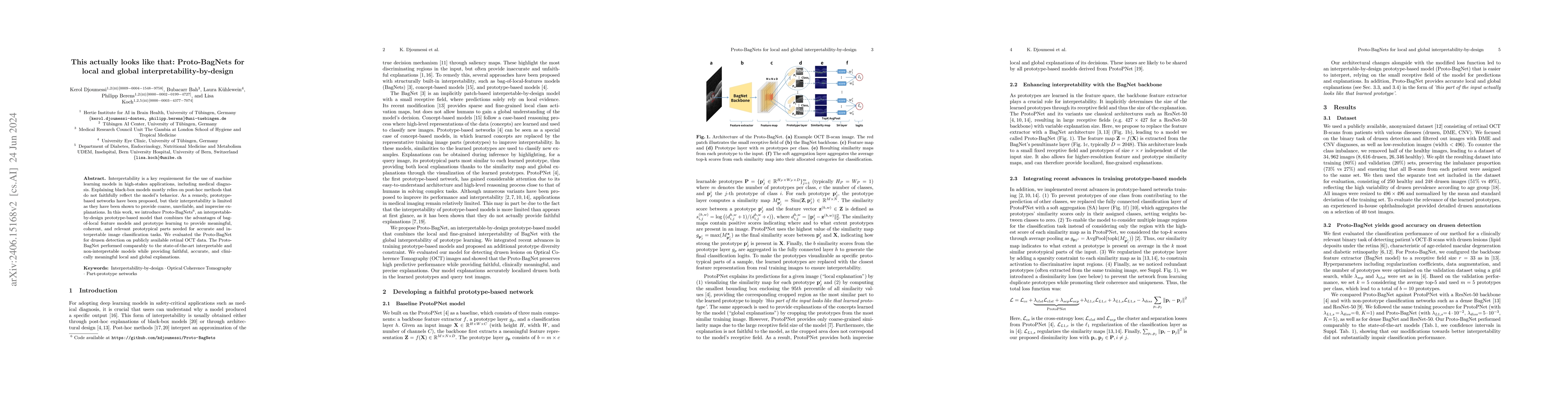 Thumbnail for This actually looks like that: Proto-BagNets for local and global
  interpretability-by-design