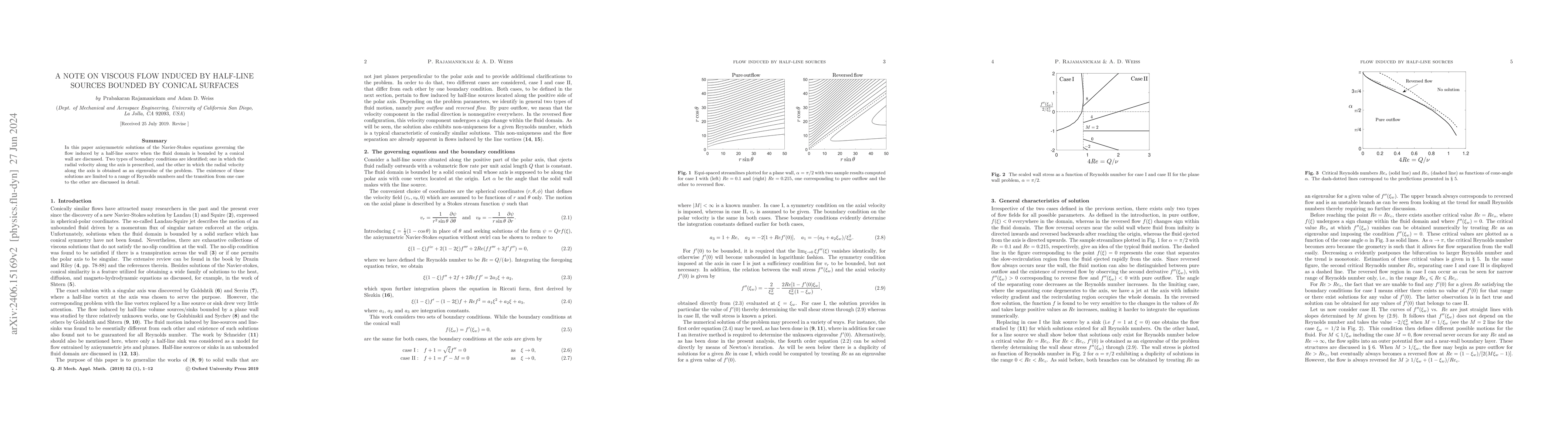 Thumbnail for A note on viscous flow induced by half-line sources bounded by conical
  surfaces