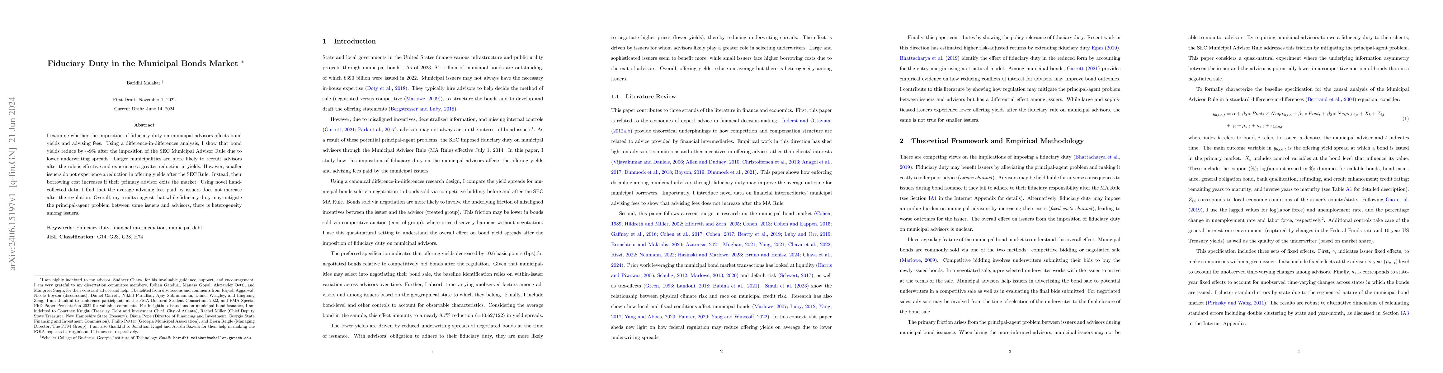 Thumbnail for Fiduciary Duty in the Municipal Bonds Market