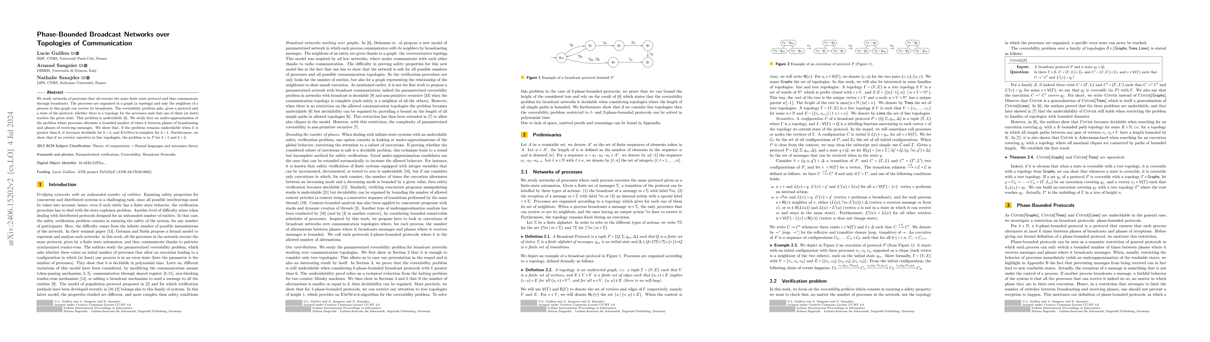 Thumbnail for Phase-Bounded Broadcast Networks over Topologies of Communication