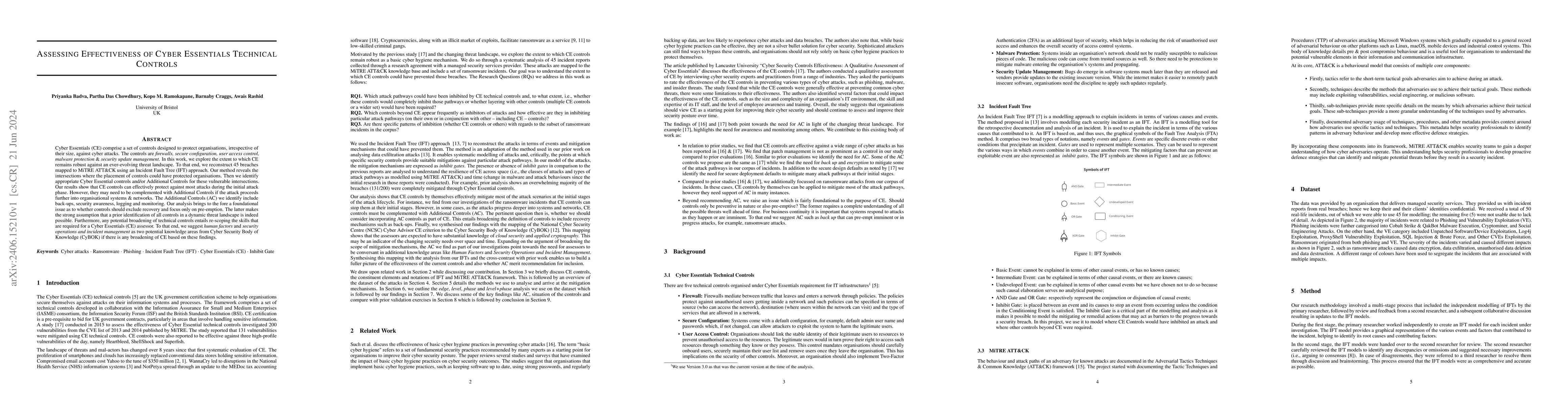 Thumbnail for Assessing Effectiveness of Cyber Essentials Technical Controls