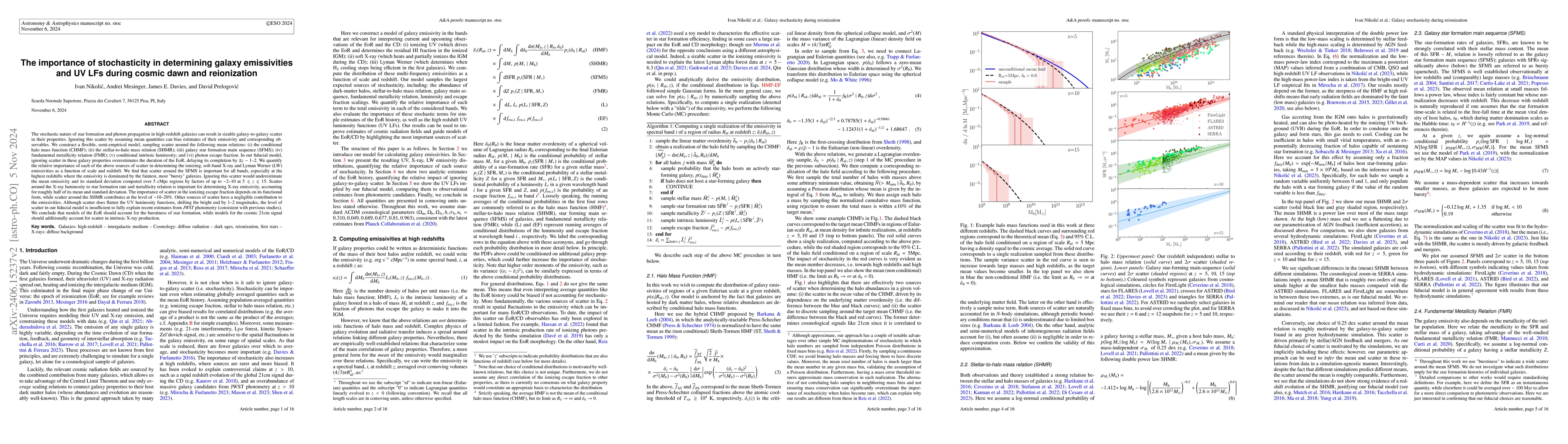 Thumbnail for The importance of stochasticity in determining galaxy emissivities and
  UV LFs during cosmic dawn and reionization