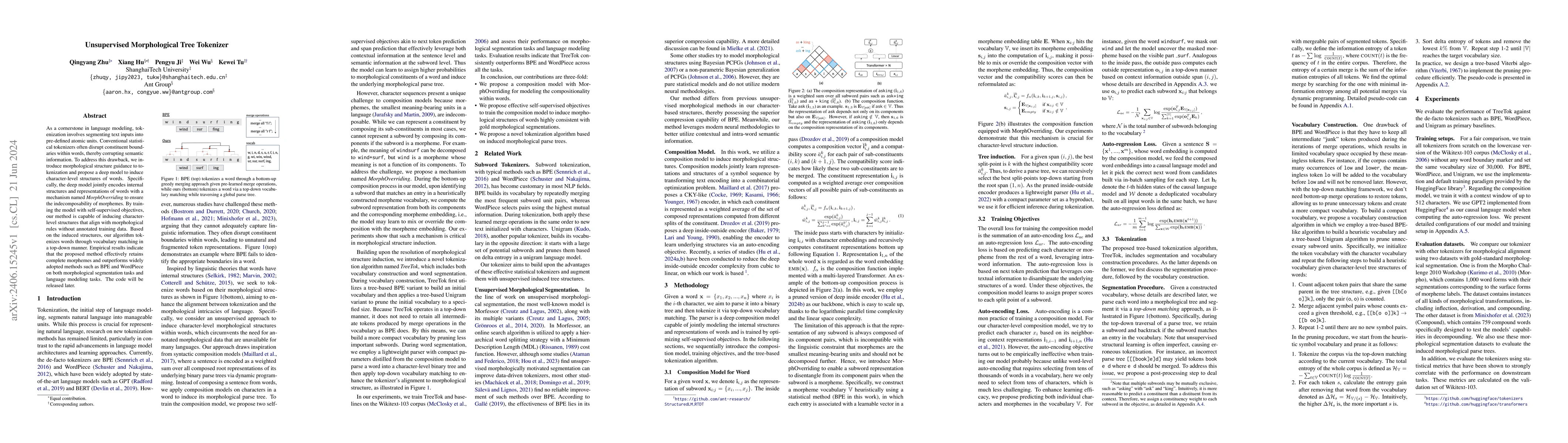 Thumbnail for Unsupervised Morphological Tree Tokenizer