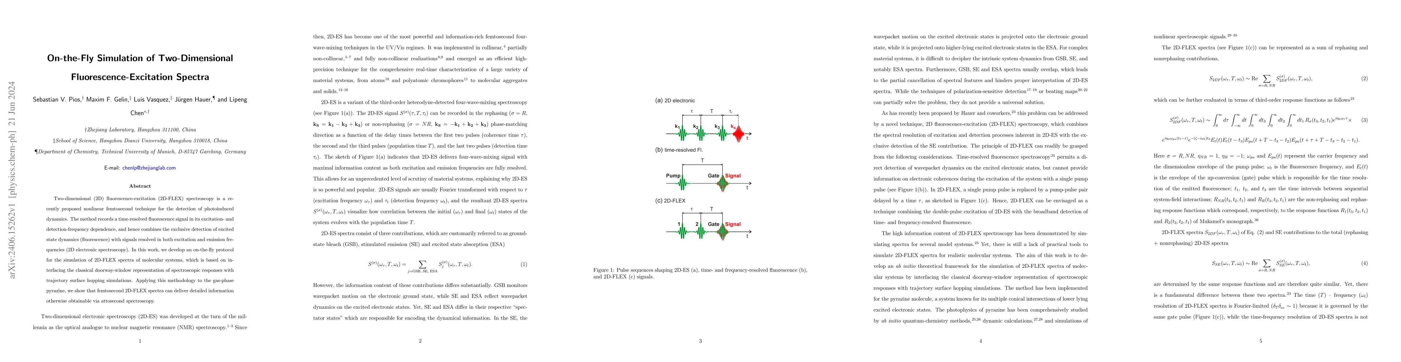 Thumbnail for On-the-Fly Simulation of Two-Dimensional Fluorescence-Excitation Spectra