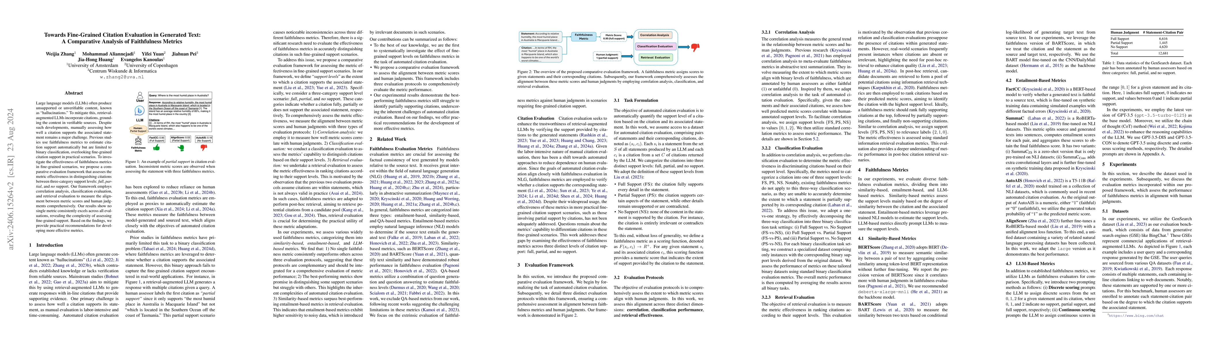 Thumbnail for Towards Fine-Grained Citation Evaluation in Generated Text: A
  Comparative Analysis of Faithfulness Metrics