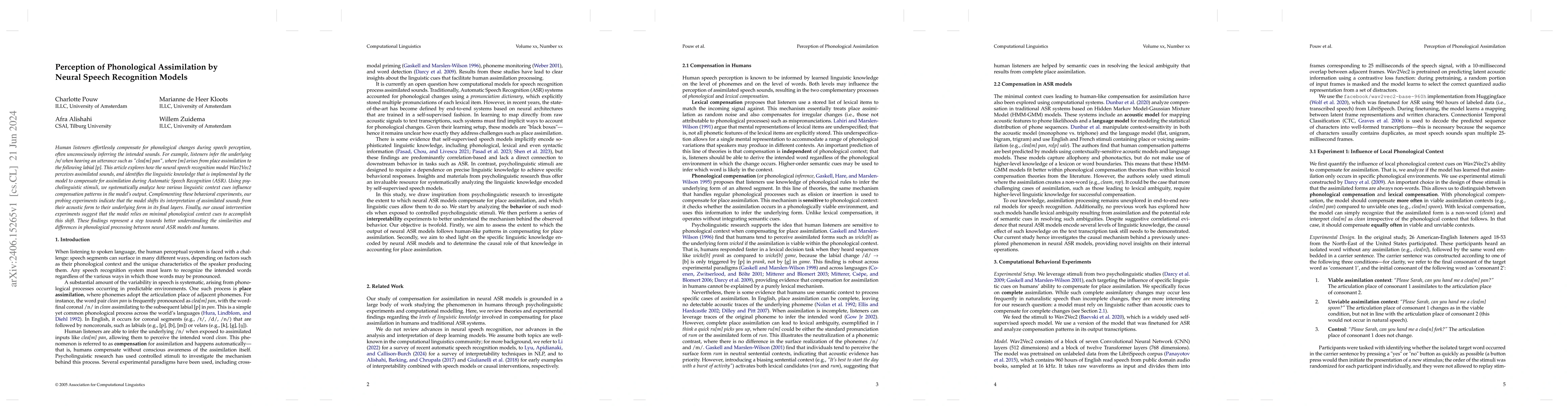 Thumbnail for Perception of Phonological Assimilation by Neural Speech Recognition
  Models