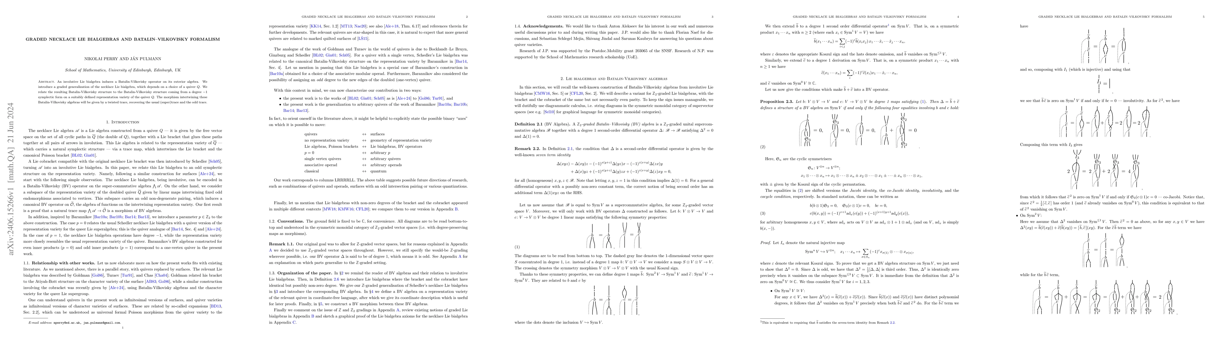 Thumbnail for Graded Necklace Lie Bialgebras and Batalin-Vilkovisky Formalism