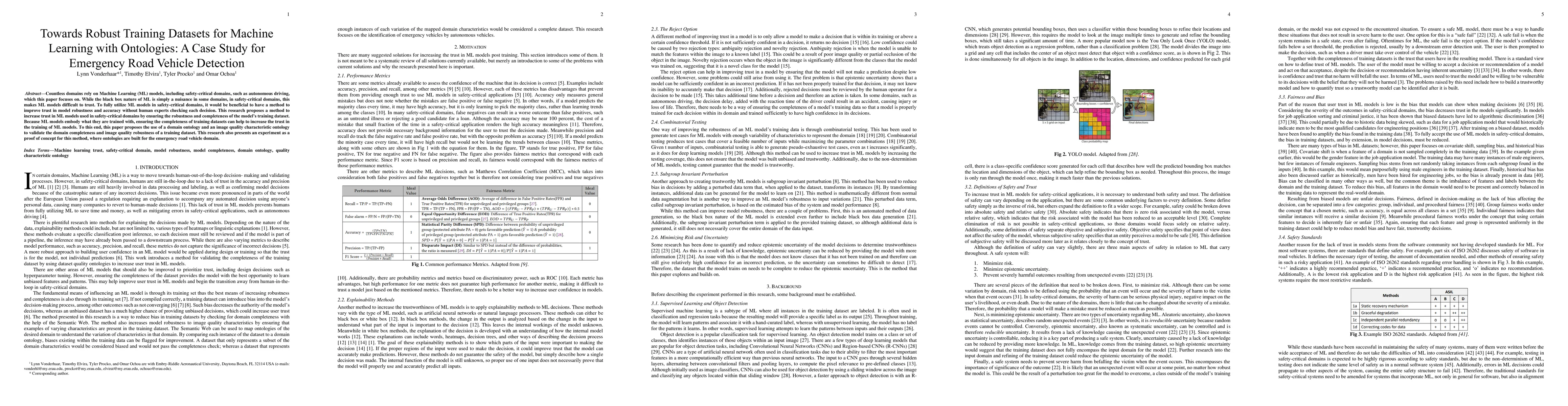 Thumbnail for Towards Robust Training Datasets for Machine Learning with Ontologies: A
  Case Study for Emergency Road Vehicle Detection