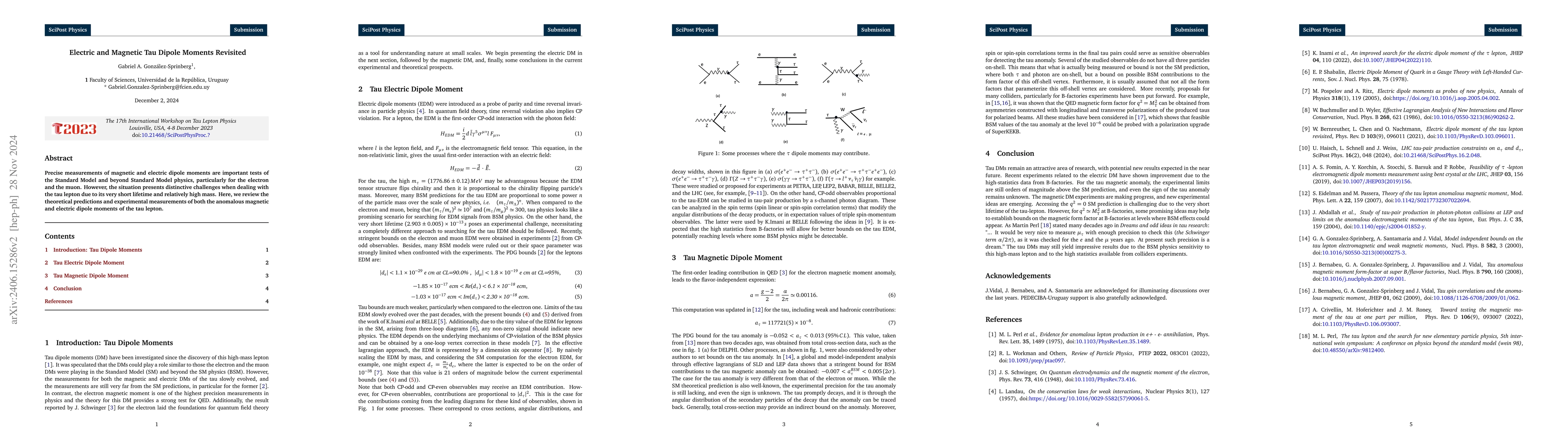Thumbnail for Electric and Magnetic Tau Dipole Moments Revisited