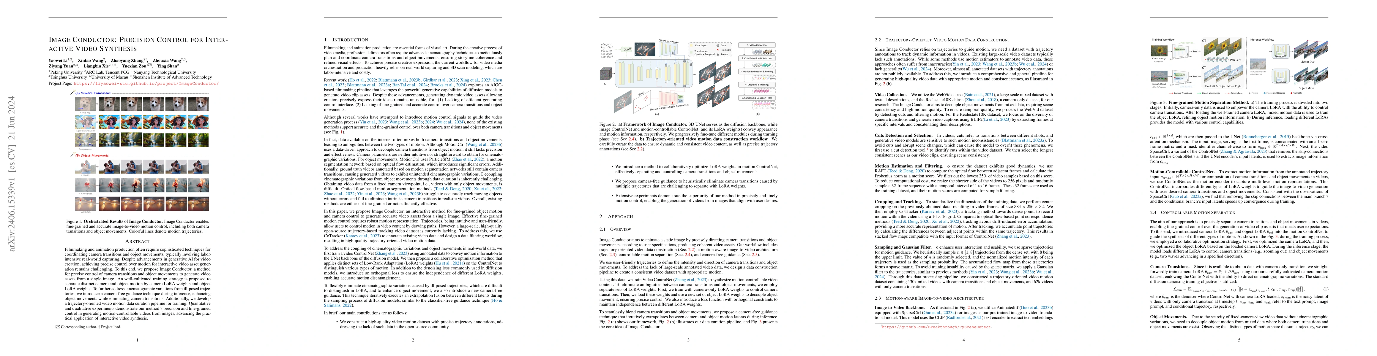 Thumbnail for Image Conductor: Precision Control for Interactive Video Synthesis