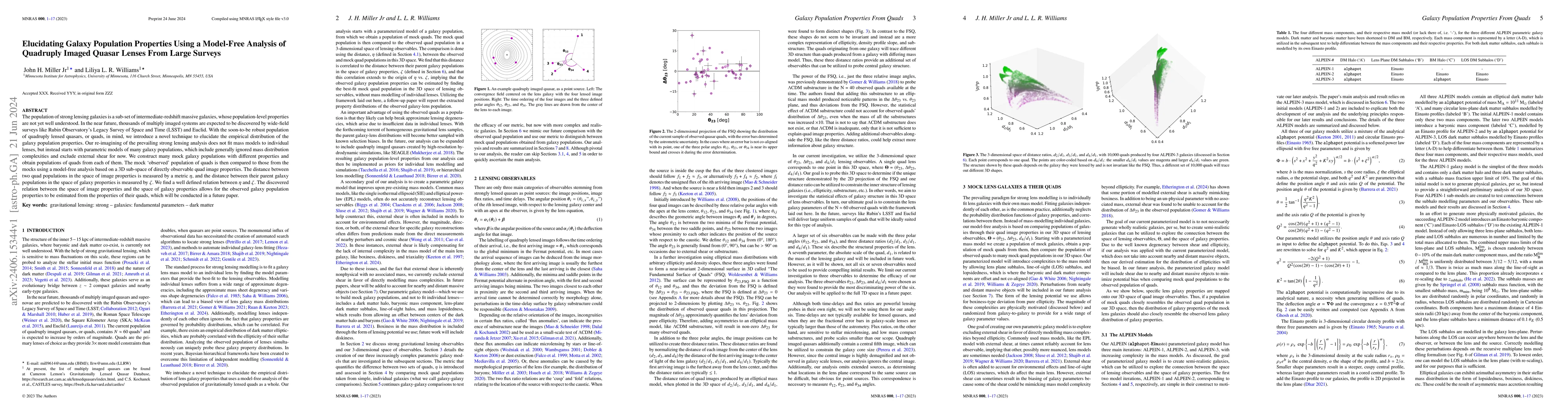 Thumbnail for Elucidating Galaxy Population Properties Using a Model-Free Analysis of
  Quadruply Imaged Quasar Lenses From Large Surveys