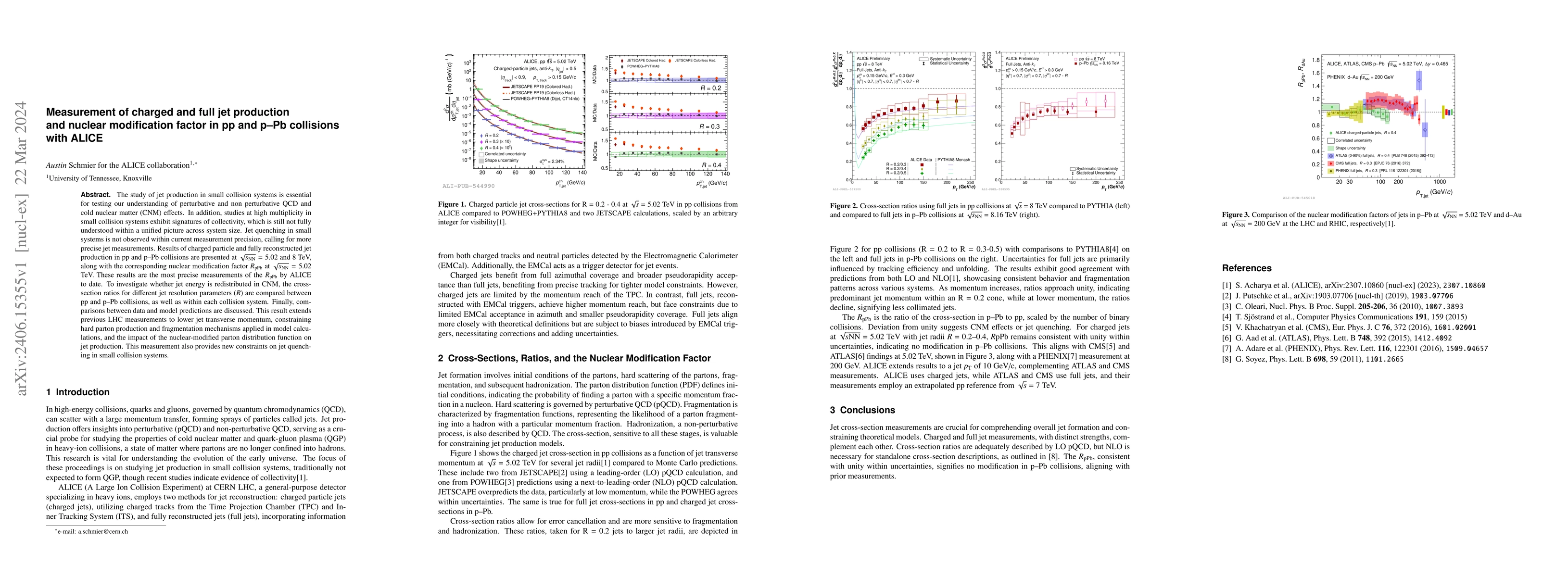 Thumbnail for Measurement of charged and full jet production and nuclear modification
  factor in pp and p--Pb collisions with ALICE