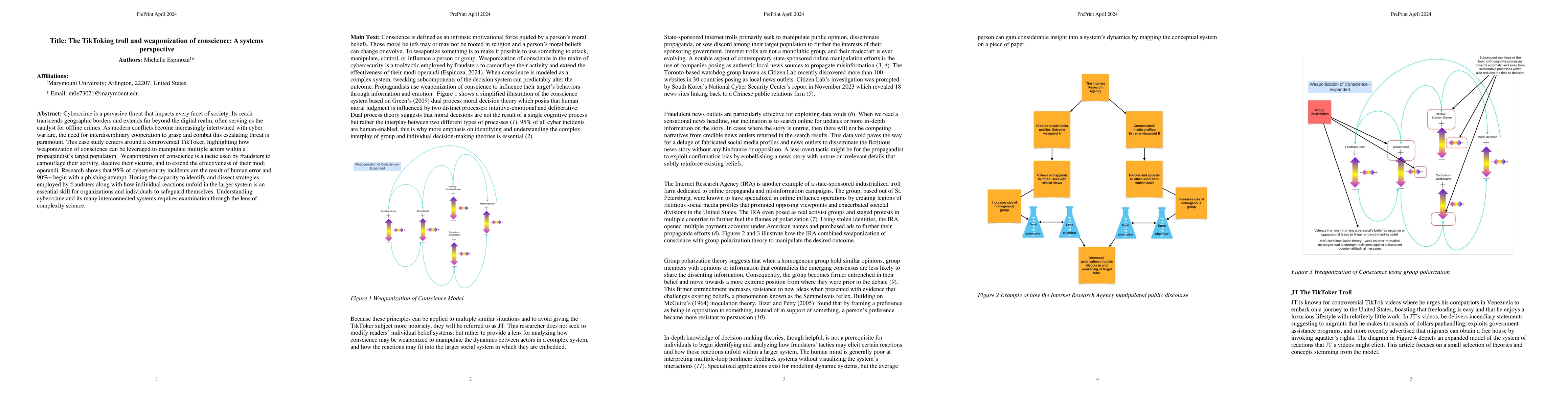 Thumbnail for The TikToking troll and weaponization of conscience: A systems
  perspective case study