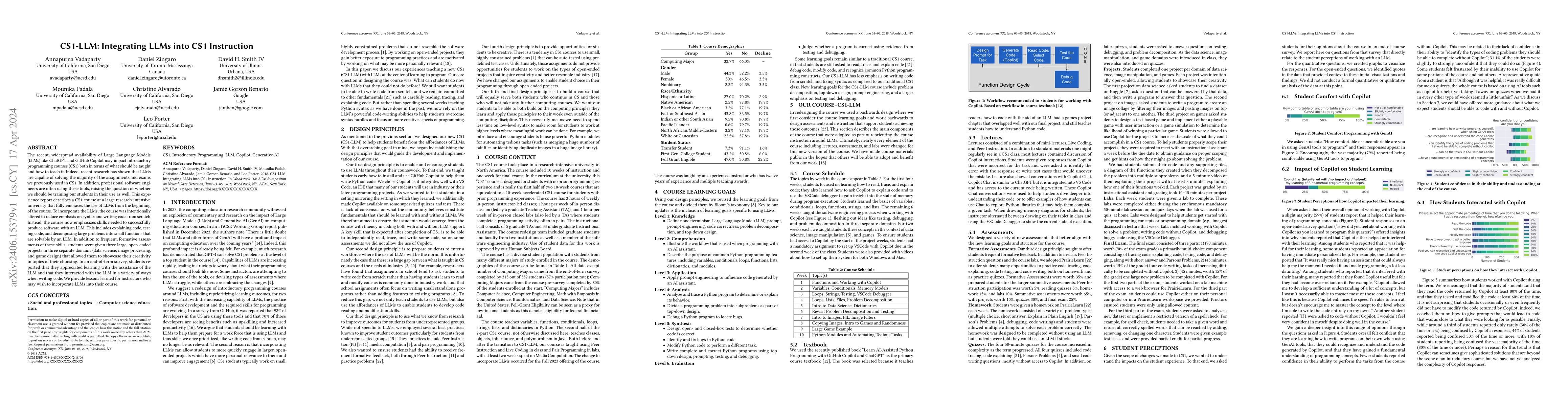 Thumbnail for CS1-LLM: Integrating LLMs into CS1 Instruction