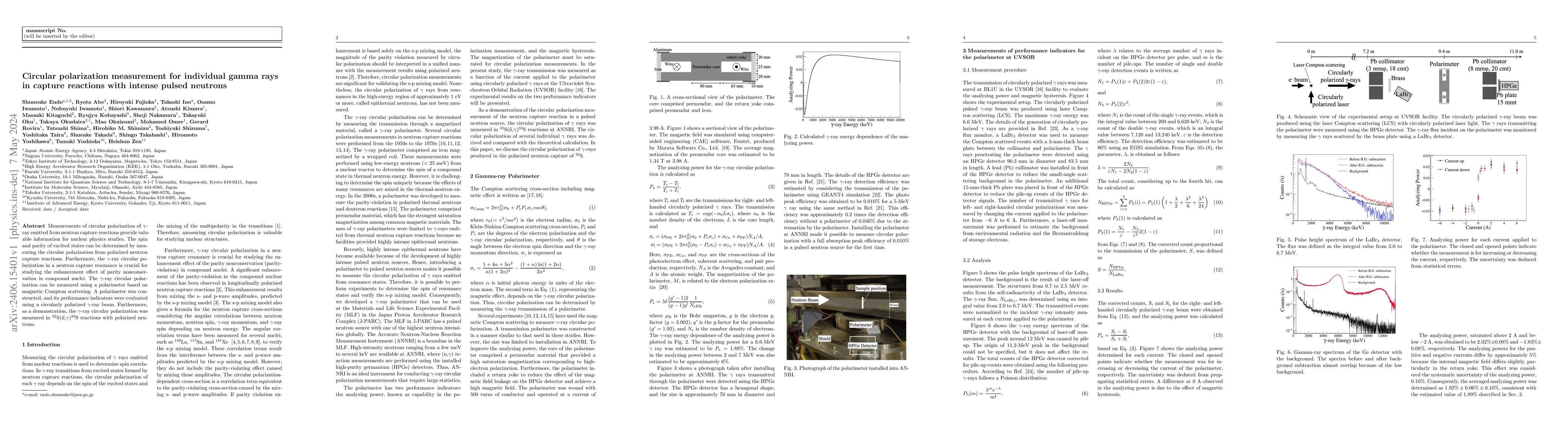 Thumbnail for Circular polarization measurement for individual gamma rays in capture
  reactions with intense pulsed neutrons